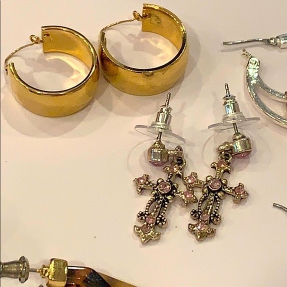 💐5/25 5 pair lot bundle statement earrings - Picture 6 of 11